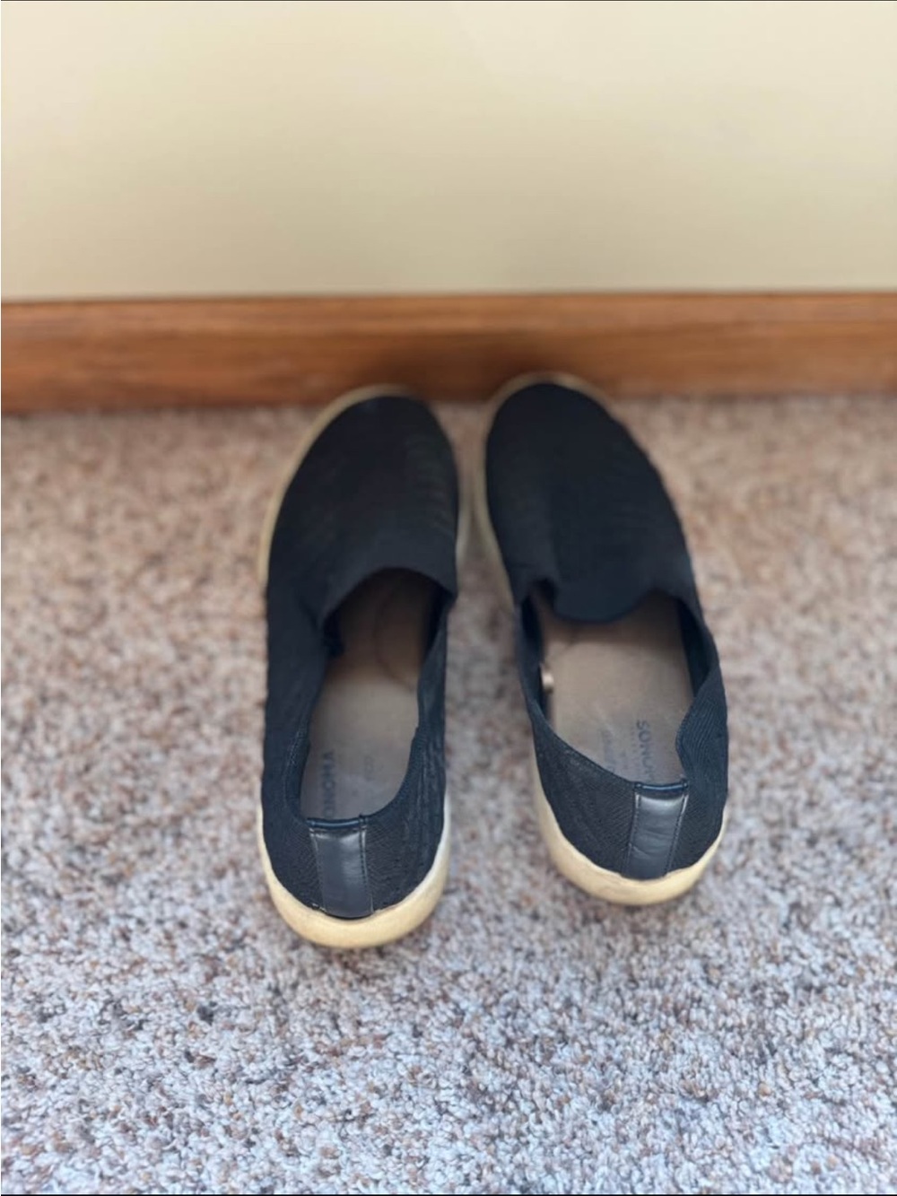 Sonoma Black Slip-On Loafers with Tan Sole